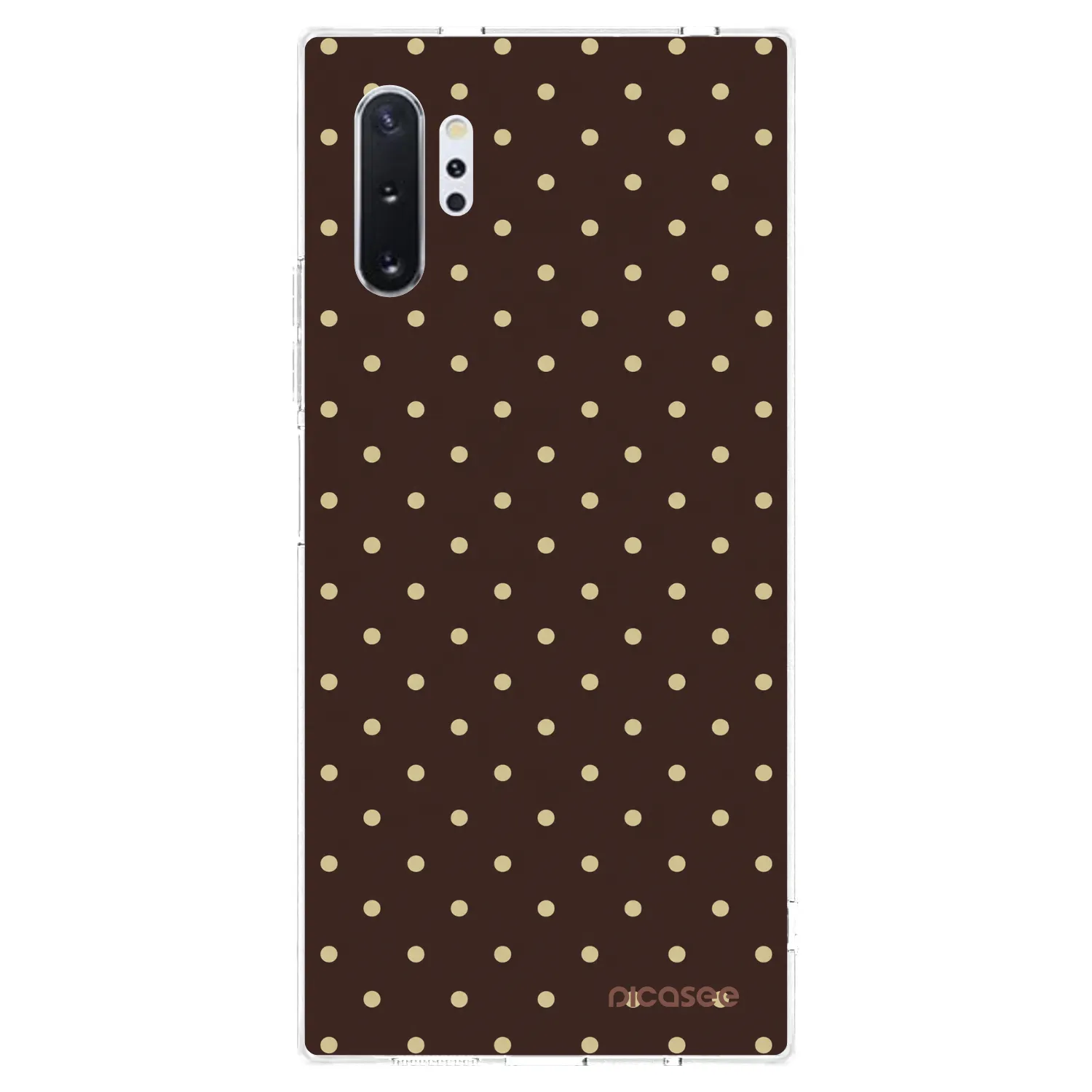 Picasee silikonový průhledný obal pro Samsung Galaxy Note 10+ N975F - Vanilla Dots & Chocolate
