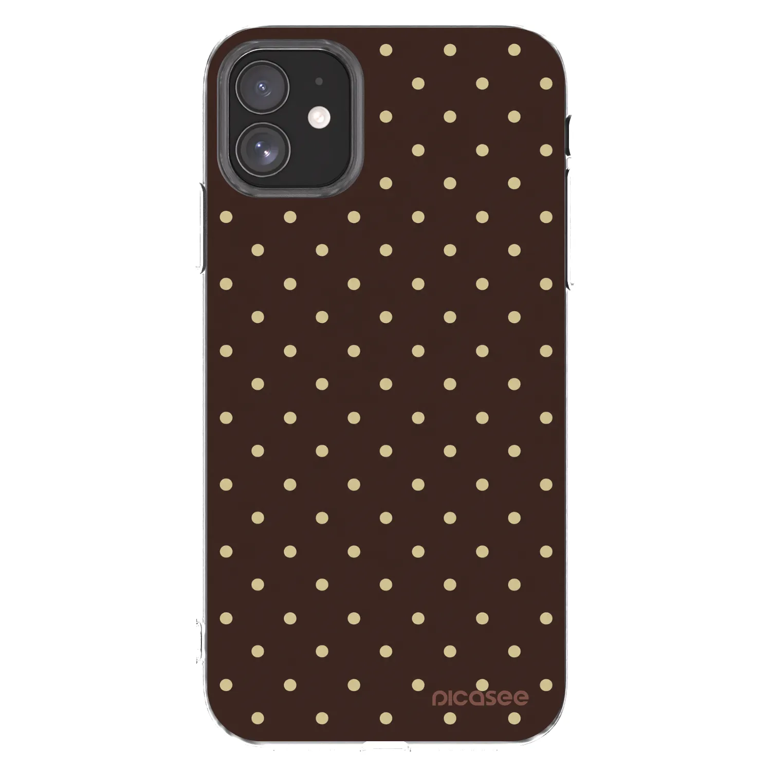 Picasee silikonový průhledný obal pro Apple iPhone 11 - Vanilla Dots & Chocolate