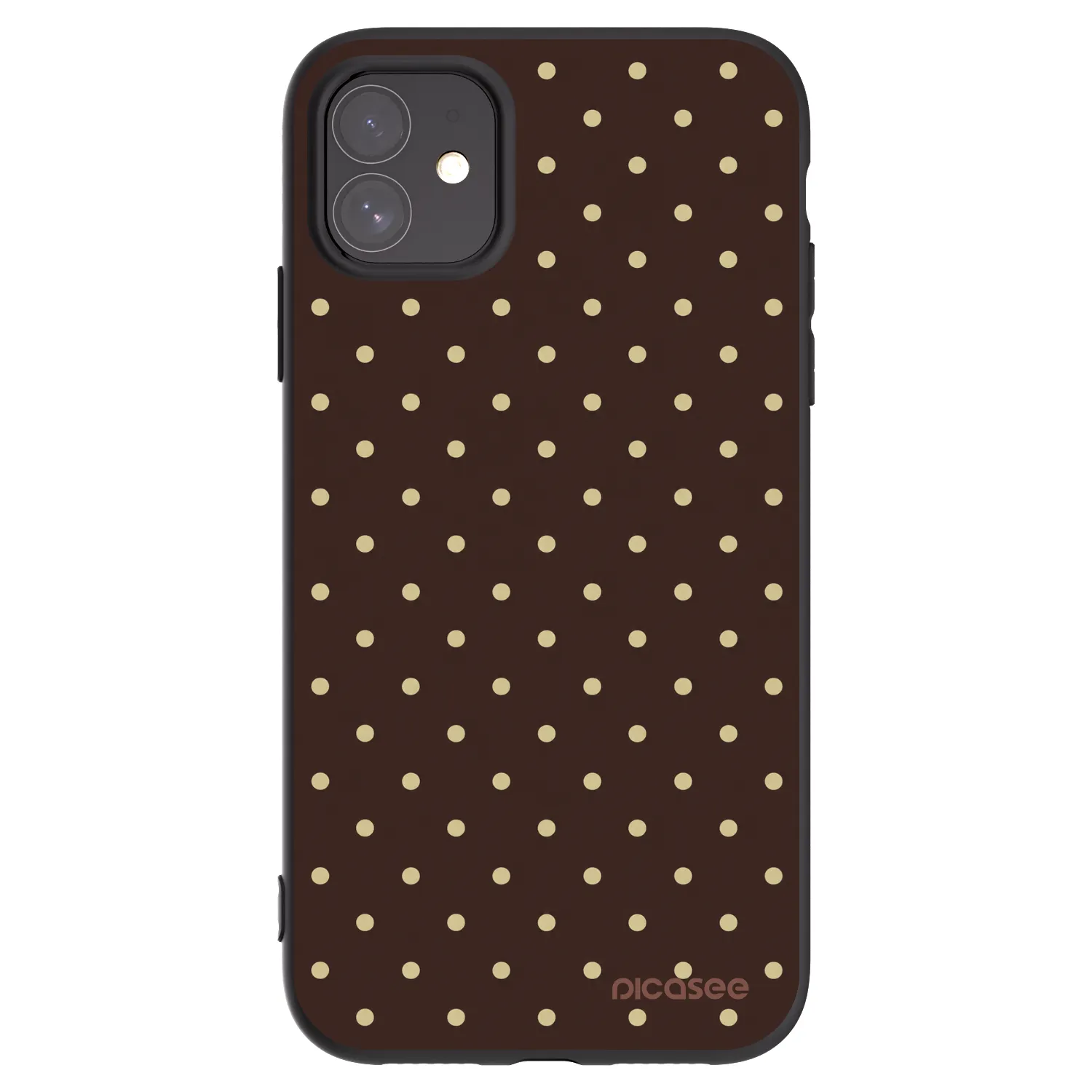 Picasee silikonový černý obal pro Apple iPhone 11 - Vanilla Dots & Chocolate