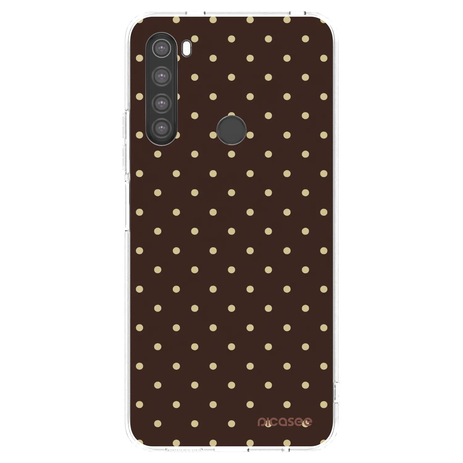 Picasee silikonový průhledný obal pro Xiaomi Redmi Note 8 - Vanilla Dots & Chocolate