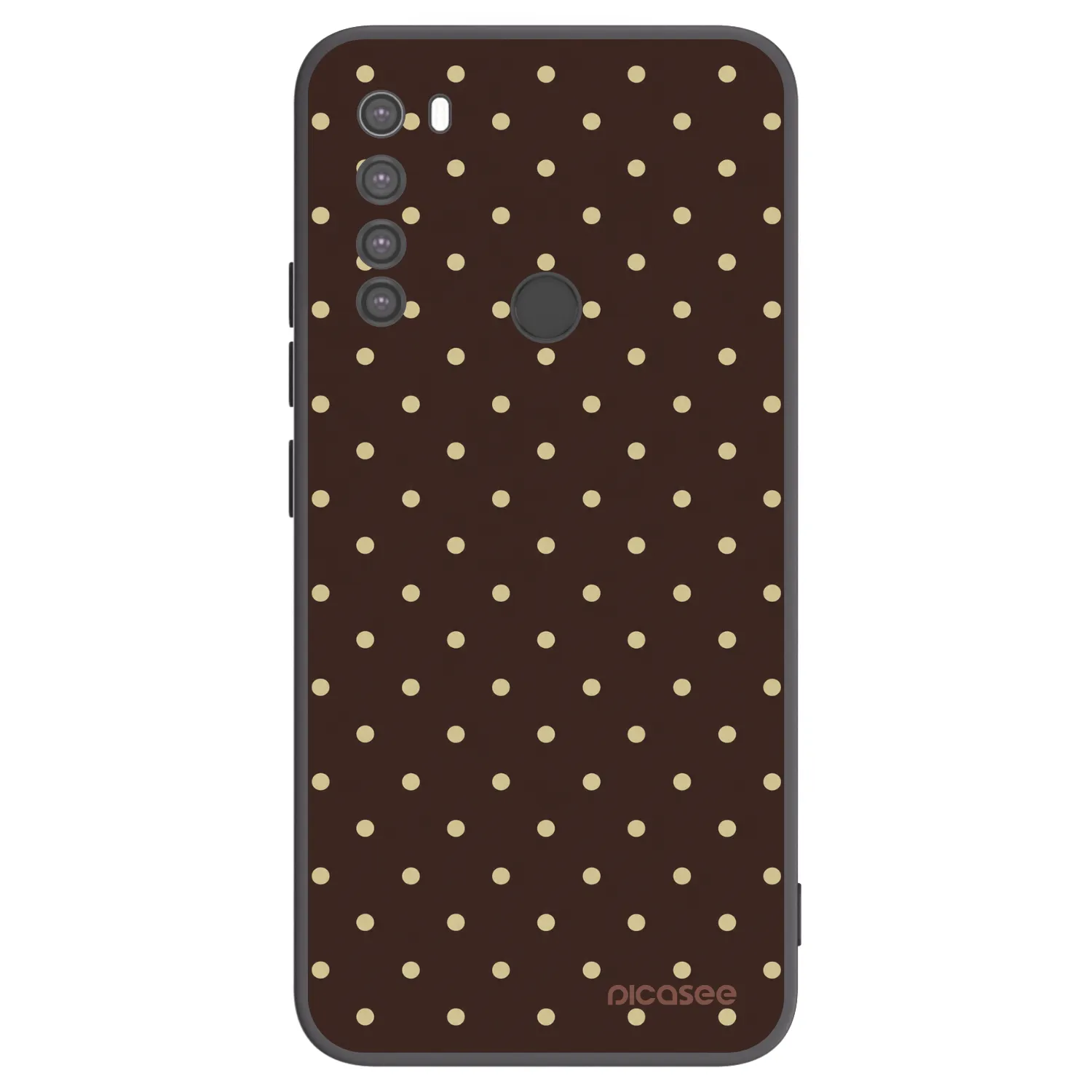 Picasee silikonový černý obal pro Xiaomi Redmi Note 8 - Vanilla Dots & Chocolate
