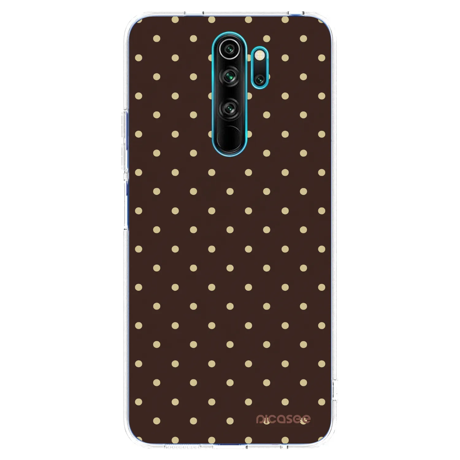 Picasee silikonový průhledný obal pro Xiaomi Redmi Note 8 Pro - Vanilla Dots & Chocolate