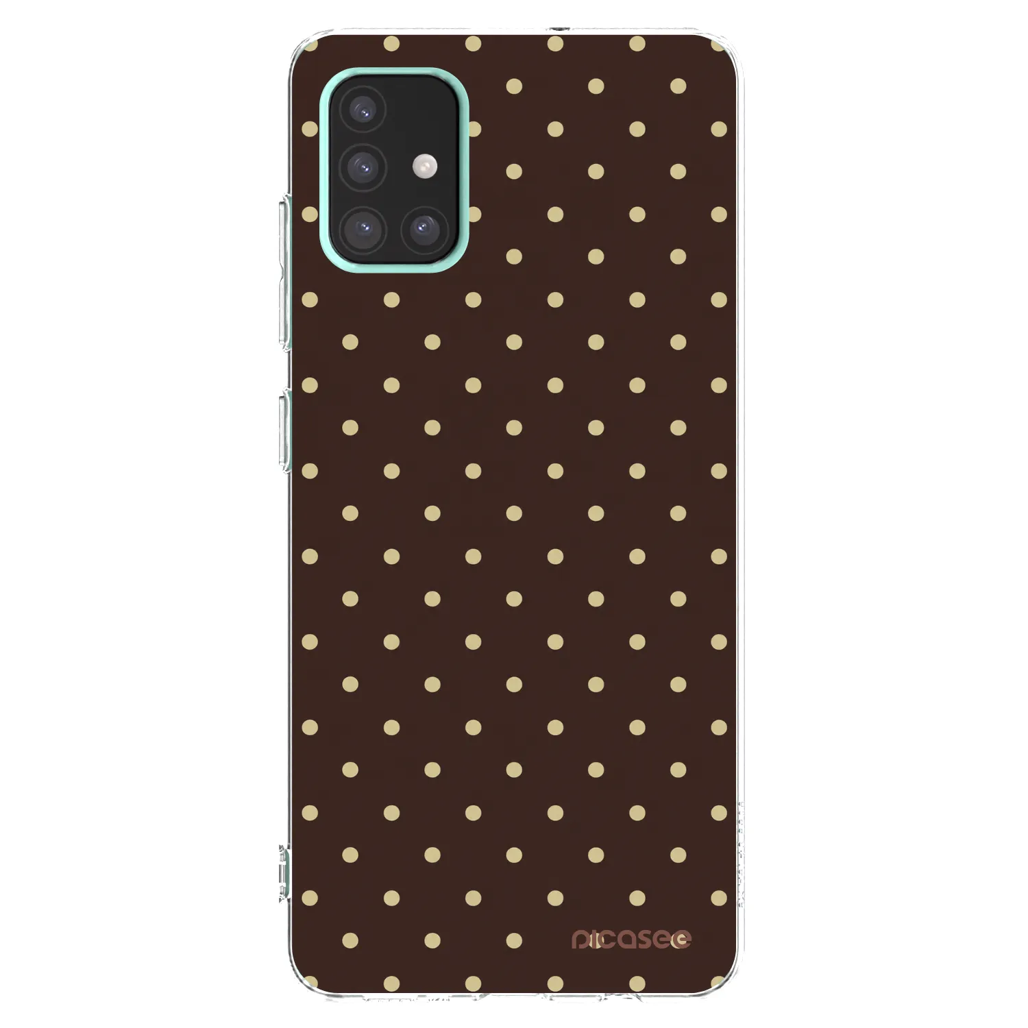 Picasee silikonový průhledný obal pro Samsung Galaxy A51 A515F - Vanilla Dots & Chocolate