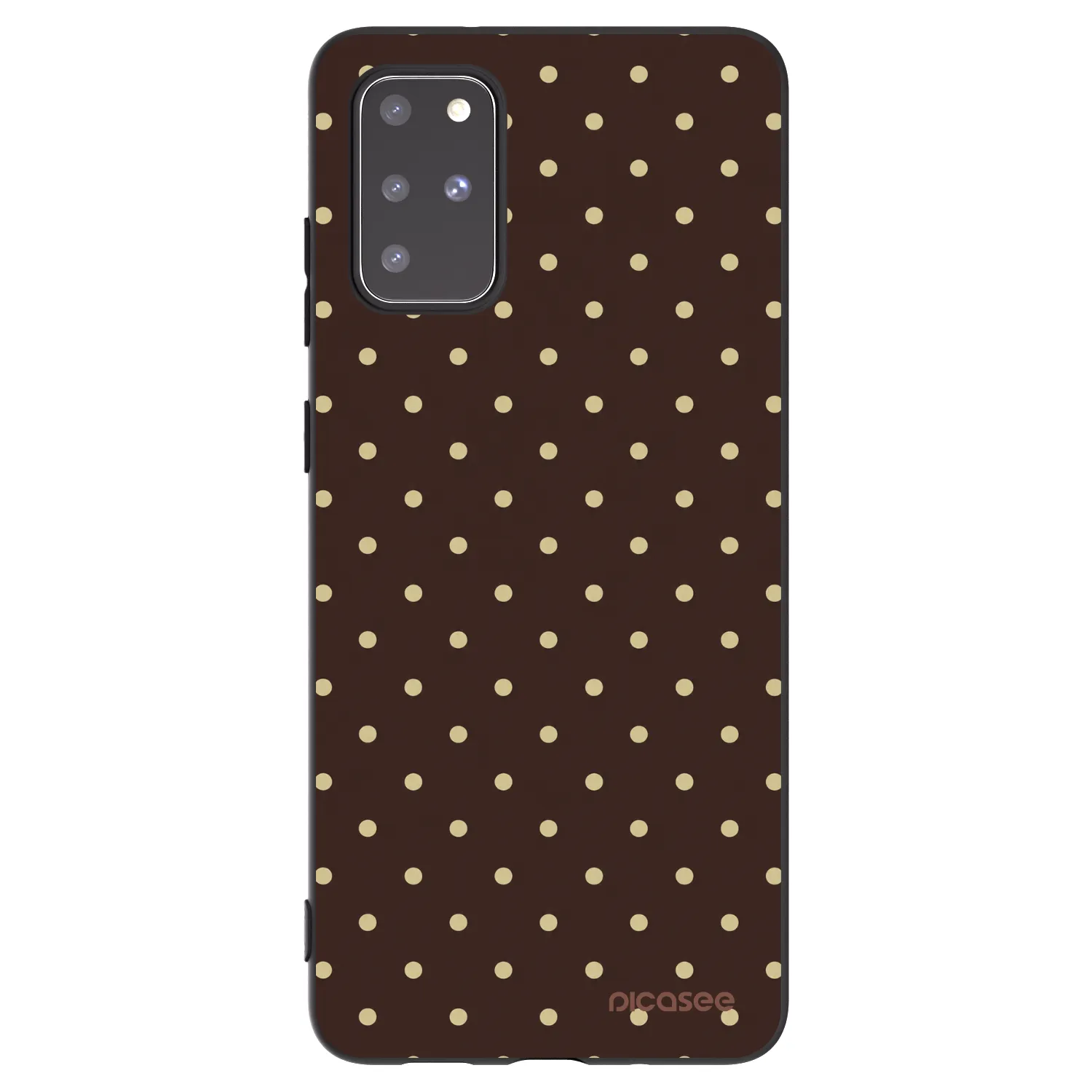 Picasee silikonový černý obal pro Samsung Galaxy S20+ G985F - Vanilla Dots & Chocolate