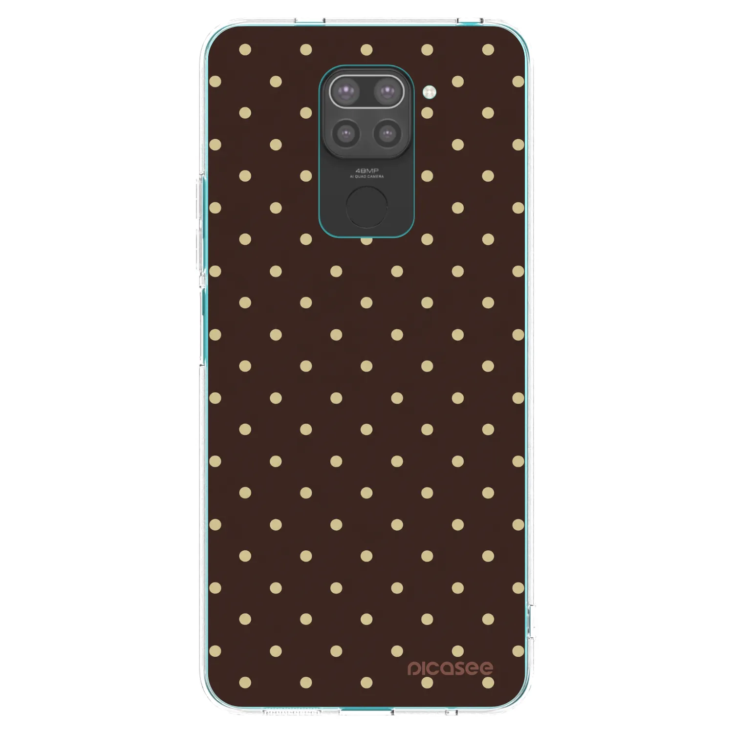 Picasee silikonový černý obal pro Xiaomi Redmi Note 9 - Vanilla Dots & Chocolate