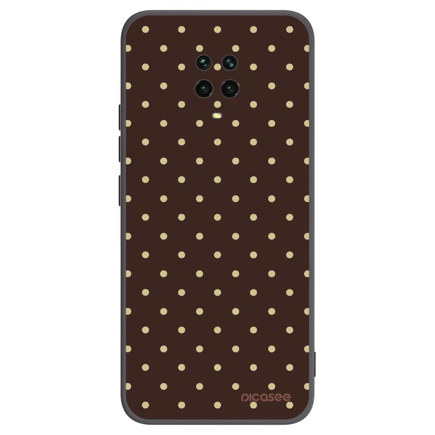 Picasee silikonový černý obal pro Xiaomi Redmi Note 9S - Vanilla Dots & Chocolate