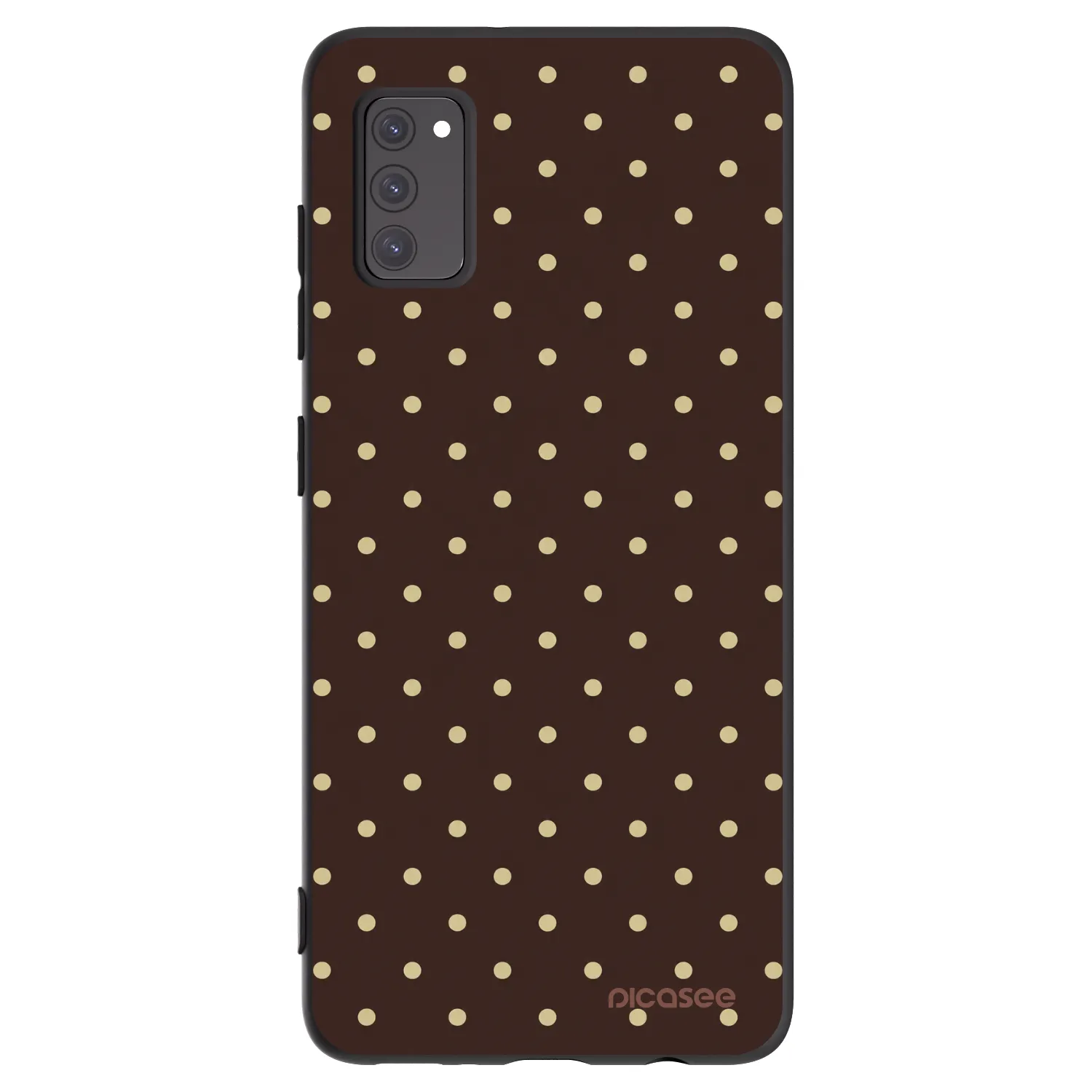 Picasee silikonový černý obal pro Samsung Galaxy A41 A415F - Vanilla Dots & Chocolate