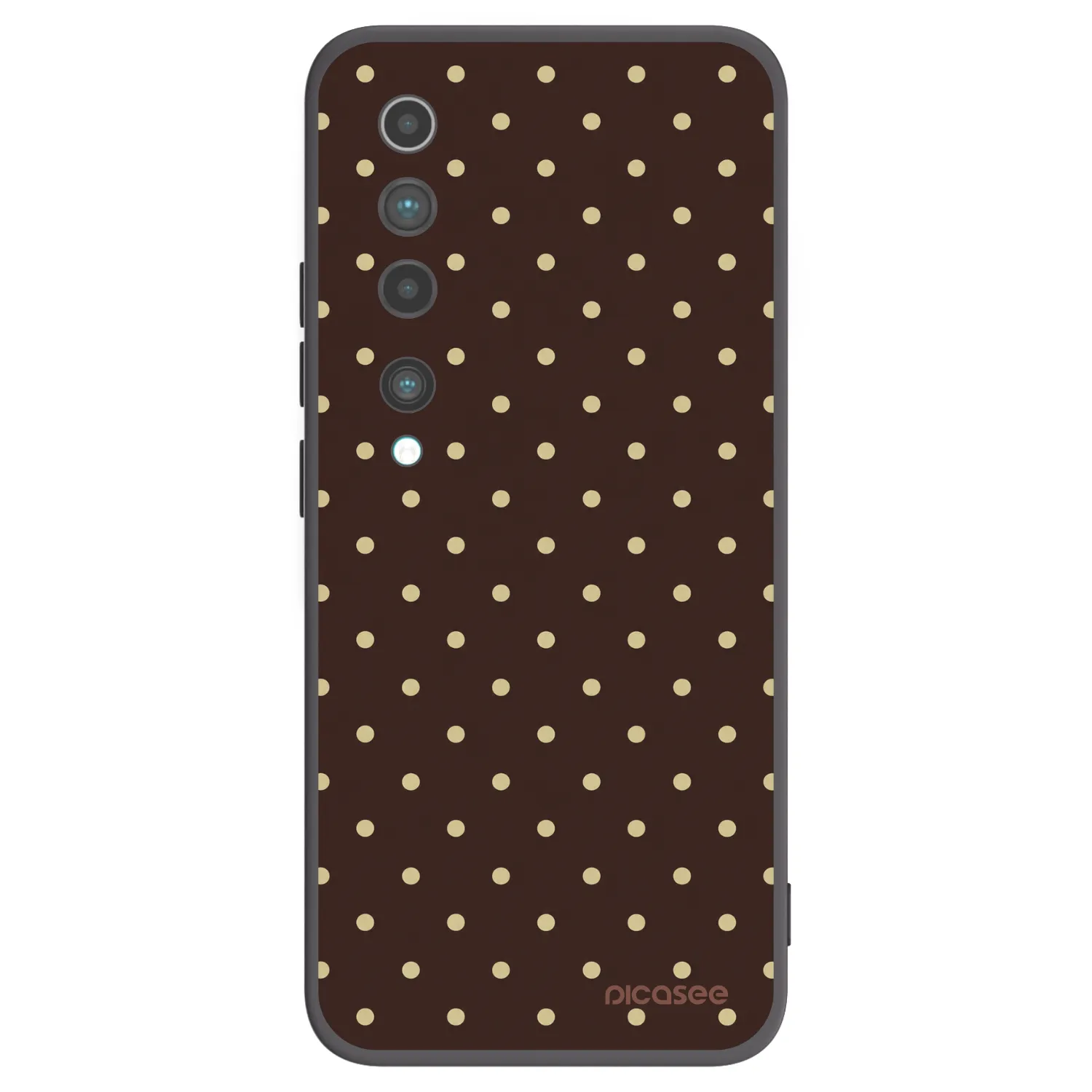 Picasee silikonový černý obal pro Xiaomi Mi 10 - Vanilla Dots & Chocolate