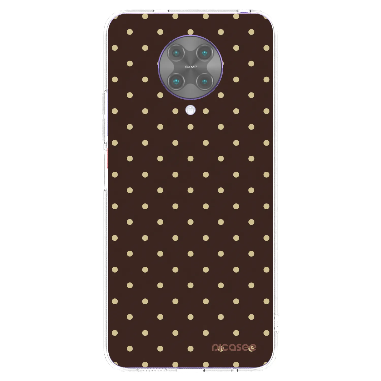 Picasee silikonový průhledný obal pro Xiaomi Poco F2 Pro - Vanilla Dots & Chocolate