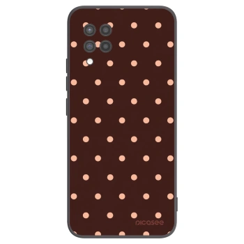 Picasee silikonový černý obal pro Samsung Galaxy A42 A426B - Peach Dots & Chocolate