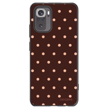 Picasee silikonový černý obal pro Xiaomi Redmi Note 10S - Peach Dots & Chocolate