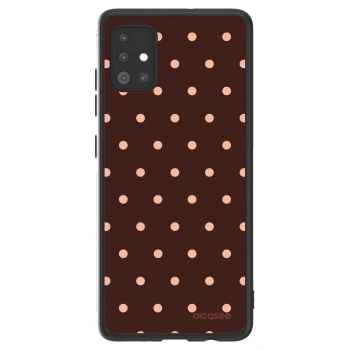 Picasee ULTIMATE CASE pro Samsung Galaxy A51 A515F - Peach Dots & Chocolate