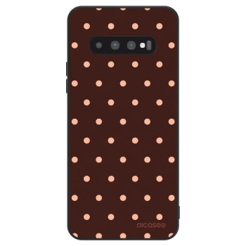 Obal pro Samsung Galaxy S10 G973 - Peach Dots & Chocolate