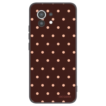Picasee silikonový černý obal pro Xiaomi Mi 11 - Peach Dots & Chocolate
