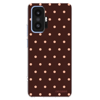 Picasee silikonový průhledný obal pro Xiaomi 11T - Peach Dots & Chocolate
