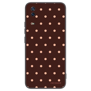 Picasee silikonový černý obal pro Vivo Y11s - Peach Dots & Chocolate
