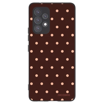 Picasee silikonový černý obal pro Samsung Galaxy A53 5G A536 - Peach Dots & Chocolate