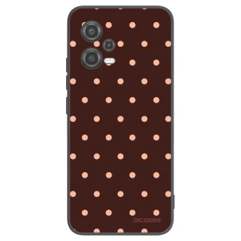 Picasee silikonový černý obal pro Xiaomi Poco X5 - Peach Dots & Chocolate