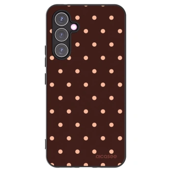 Picasee silikonový černý obal pro Samsung Galaxy A54 5G A546B - Peach Dots & Chocolate
