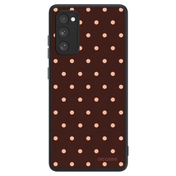 Picasee ULTIMATE CASE PowerShare pro Samsung Galaxy S20 FE - Peach Dots & Chocolate