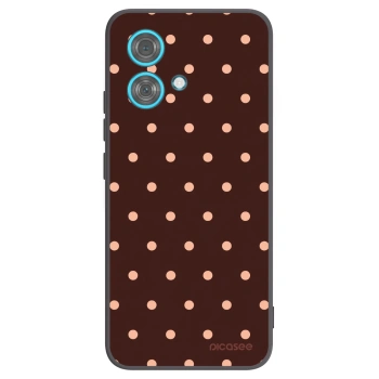 Picasee silikonový černý obal pro Motorola Edge 40 Neo - Peach Dots & Chocolate
