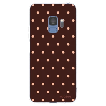 Obal pro Samsung Galaxy S9 G960F - Peach Dots & Chocolate