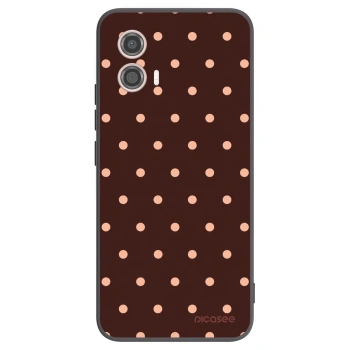 Obal pro Motorola Moto G53 5G - Peach Dots & Chocolate
