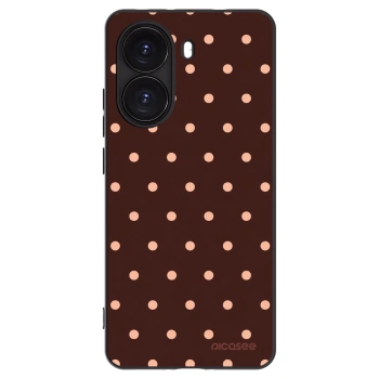 Picasee silikonový černý obal pro Xiaomi Poco X7 Pro 5G - Peach Dots & Chocolate