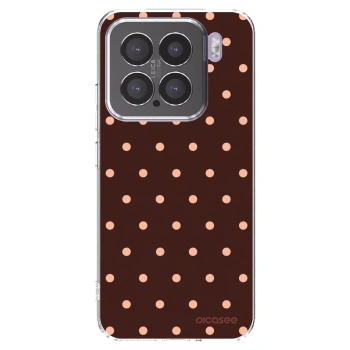Picasee silikonový průhledný obal pro Xiaomi 15 - Peach Dots & Chocolate