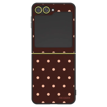 Obal pro Samsung Galaxy Z Flip5 5G - Peach Dots & Chocolate