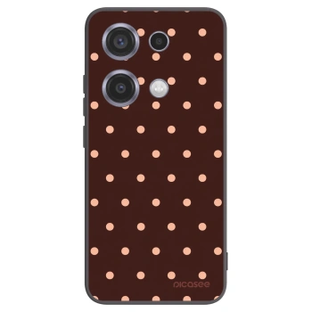 Picasee silikonový černý obal pro Xiaomi Redmi Note 14S - Peach Dots & Chocolate