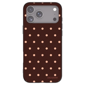 Picasee silikonový černý obal pro Apple iPhone 17 Pro Max - Peach Dots & Chocolate