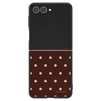 Picasee ULTIMATE CASE pro Samsung Galaxy Z Flip7 5G - Peach Dots & Chocolate