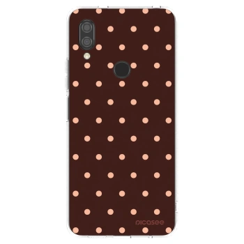 Picasee silikonový průhledný obal pro Xiaomi Redmi 7 - Peach Dots & Chocolate
