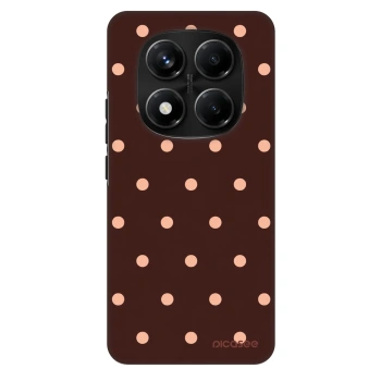 Obal pro Xiaomi Redmi Note 14 Pro+ 5G - Peach Dots & Chocolate