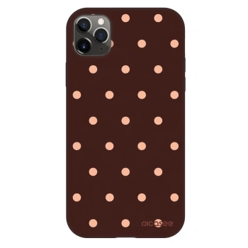 Obal pro Apple iPhone 11 Pro Max - Peach Dots & Chocolate