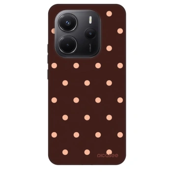 Obal pro Xiaomi Redmi Note 14 5G - Peach Dots & Chocolate