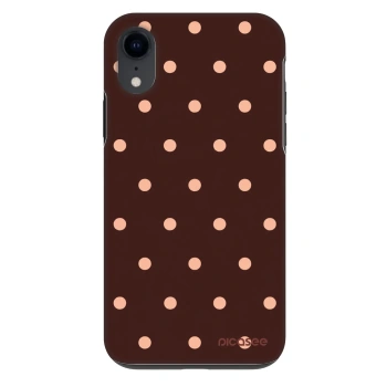 Obal pro Apple iPhone XR - Peach Dots & Chocolate