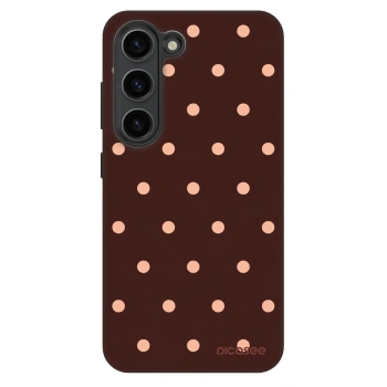 Obal pro Samsung Galaxy S23 5G - Peach Dots & Chocolate