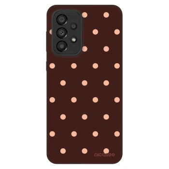 Obal pro Samsung Galaxy A33 5G A336 - Peach Dots & Chocolate
