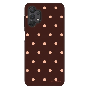 Picasee Fashion Case pro Samsung Galaxy A32 5G A326B - Peach Dots & Chocolate