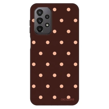Obal pro Samsung Galaxy A23 A236B 5G - Peach Dots & Chocolate