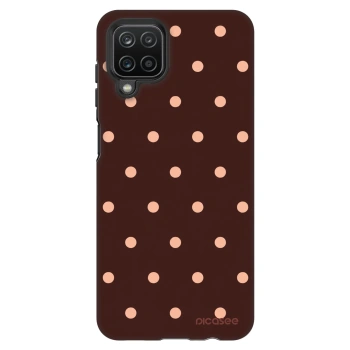 Obal pro Samsung Galaxy A12 A125F - Peach Dots & Chocolate