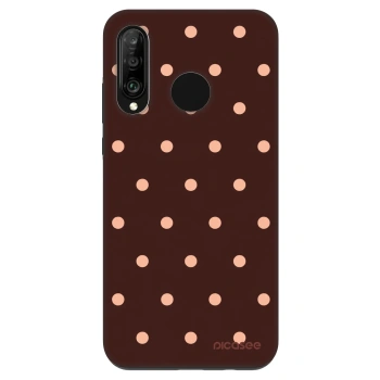Obal pro Huawei P30 Lite - Peach Dots & Chocolate