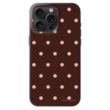 Obal pro Apple iPhone 15 Pro Max - Peach Dots & Chocolate