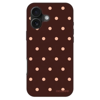 Obal pro Apple iPhone 16 - Peach Dots & Chocolate