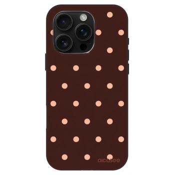 Obal pro Apple iPhone 16 Pro - Peach Dots & Chocolate