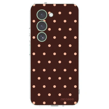 Picasee silikonový průhledný obal pro Xiaomi Redmi 15 5G - Peach Dots & Chocolate