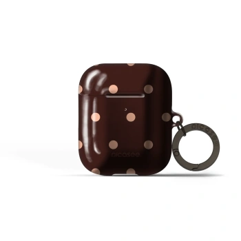Obal pro Apple AirPods 1 - Peach Dots & Chocolate