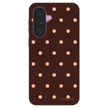 Obal pro Samsung Galaxy A57 5G - Peach Dots & Chocolate